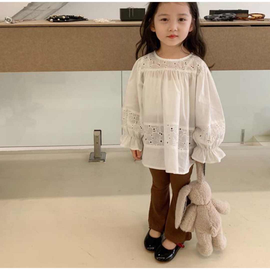 リブ フレアパンツ レギンス 韓国子供服 キッズ キッズ/ベビー/マタニティのキッズ服女の子用(90cm~)(パンツ/スパッツ)の商品写真