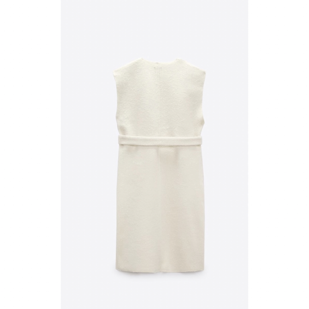 【新品未使用】ZARA ベルト テクスチャーベスト エクリュ ホワイト 白 希少