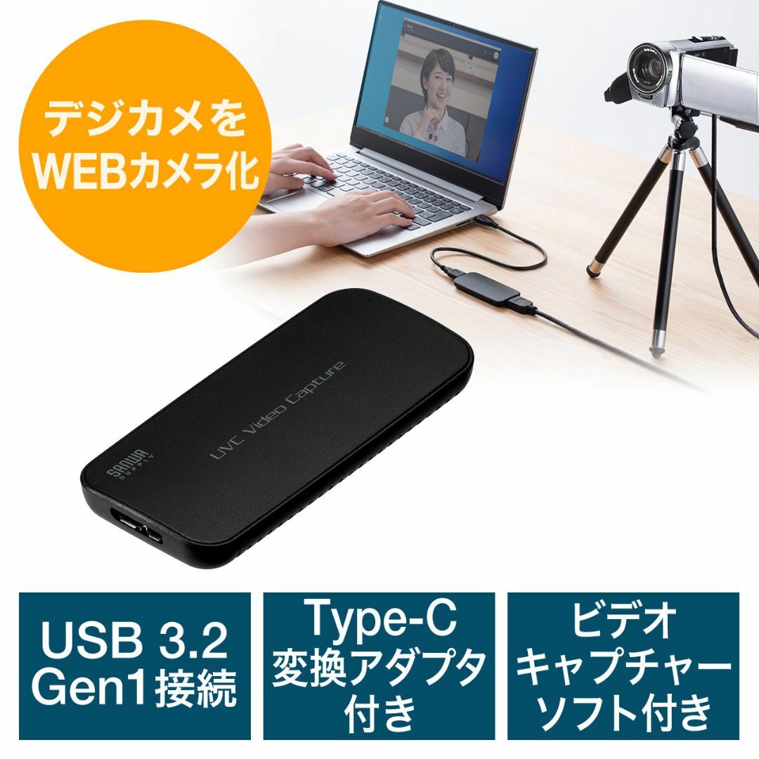 サンワダイレクト USB-HDMIカメラアダプタ　400-MEDI035