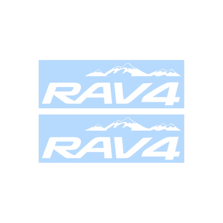 RAV4 アウトドア キャンプ カッティングステッカー ホワイト(車外アクセサリ)