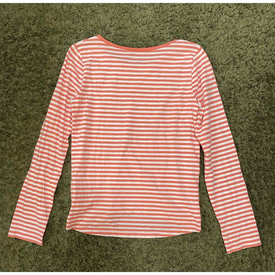 GAP Kids(ギャップキッズ)のGAP Girls ギャップガールズ　ボーダーロングTシャツ　サイズ150 キッズ/ベビー/マタニティのキッズ服女の子用(90cm~)(Tシャツ/カットソー)の商品写真