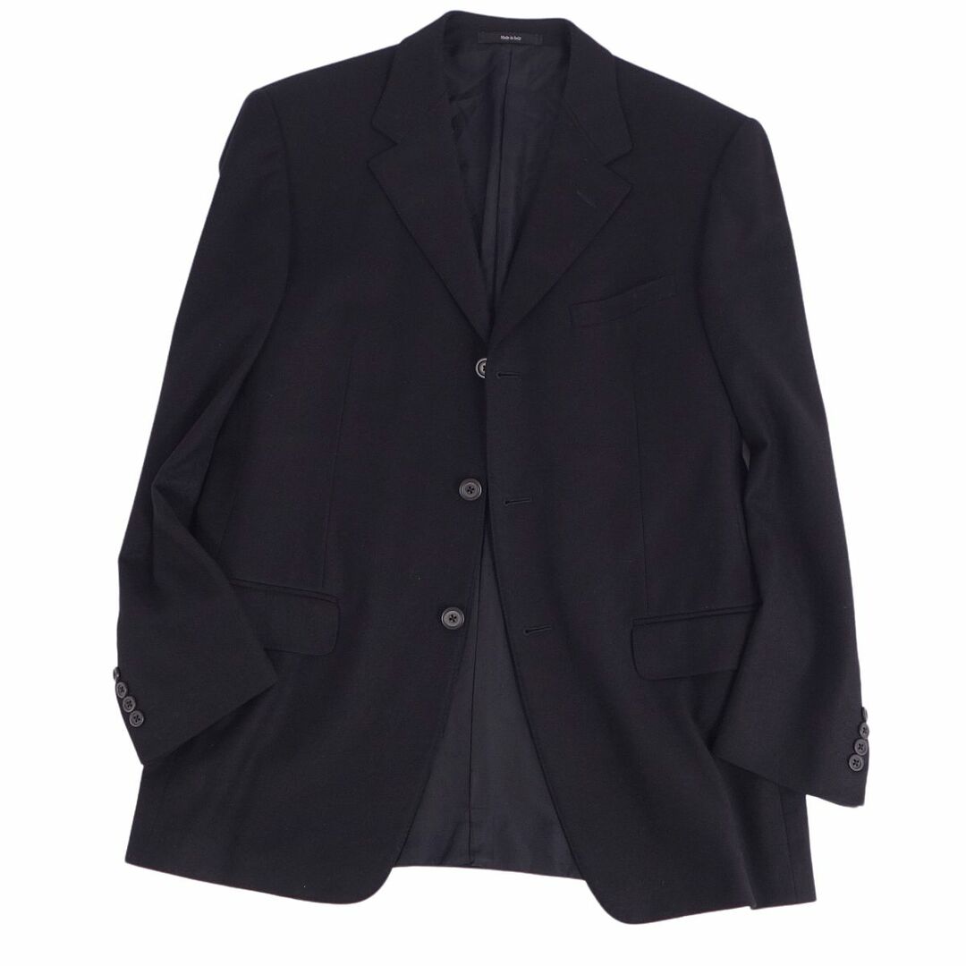 ジャンニヴェルサーチ GIANNI VERSACE セットアップ スーツ ジャケット パンツ ウール カシミヤ メンズ 50(L相当) ブラック