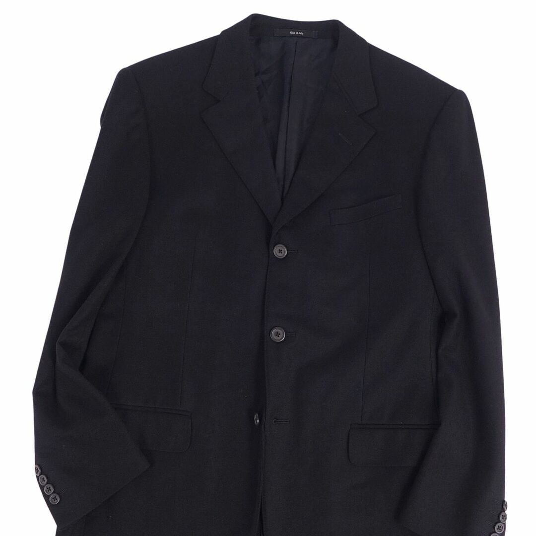 Gianni Versace(ジャンニヴェルサーチ)のジャンニヴェルサーチ GIANNI VERSACE セットアップ スーツ ジャケット パンツ ウール カシミヤ メンズ 50(L相当) ブラック メンズのスーツ(セットアップ)の商品写真