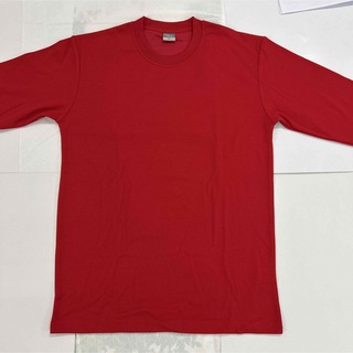 9009  DRY長袖Tシャツ (L) レッド(Tシャツ/カットソー(七分/長袖))