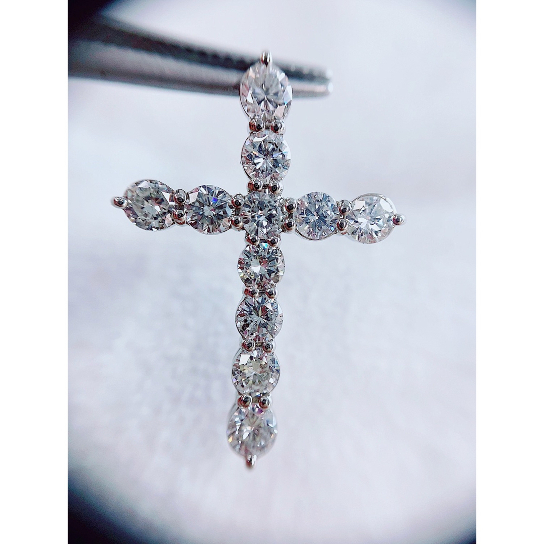 ☆1.80ct☆✨ダイヤモンドプラチナクロスネックレスペンダントトップ