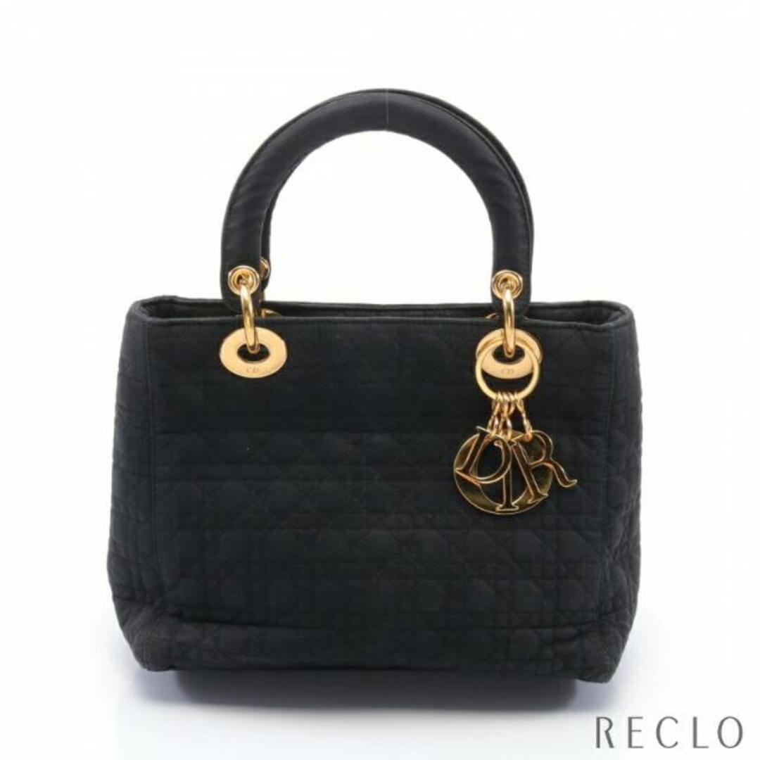 Christian Dior(クリスチャンディオール)のレディディオール カナージュ ハンドバッグ ナイロン ブラック レディースのバッグ(ハンドバッグ)の商品写真