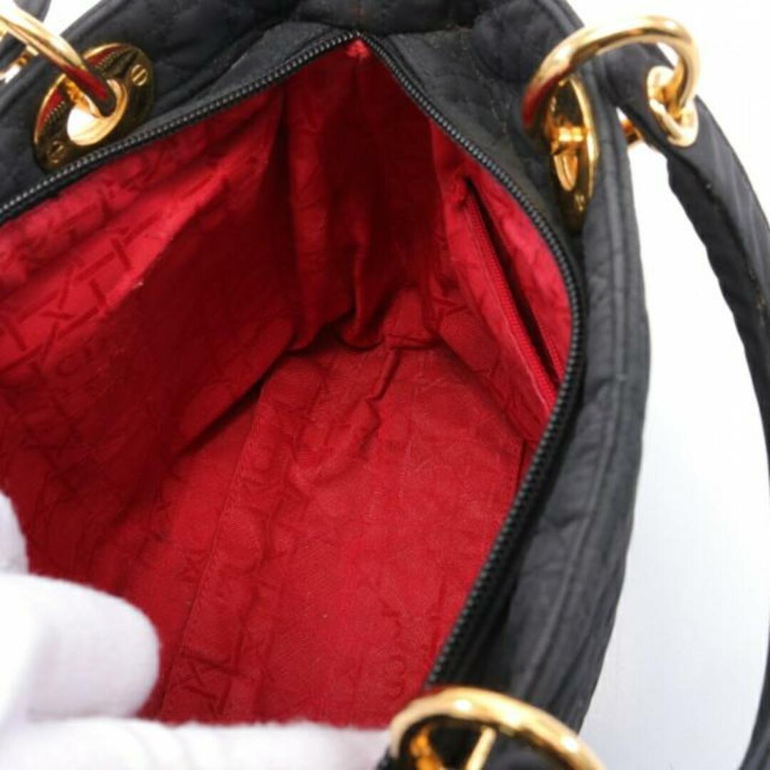 Christian Dior(クリスチャンディオール)のレディディオール カナージュ ハンドバッグ ナイロン ブラック レディースのバッグ(ハンドバッグ)の商品写真