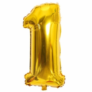 バルーン 数字 【1】ゴールド　パーティ バルーン  誕生日　コンサート　風船(置物)