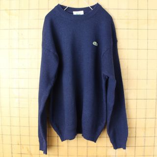 LACOSTE - 90s LACOSTE ストライプ柄セーター ワンポイント ワニ 古着 ...