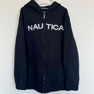 ノーティカ(NAUTICA)のNAUTICA✴︎ノーティカ✴︎ジップアップ ロゴパーカー フーディ 黒(その他)