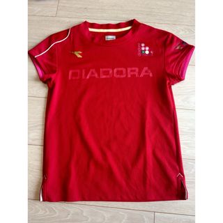 ディアドラ(DIADORA)のディアドラ Tシャツ レディースM 赤(ウェア)