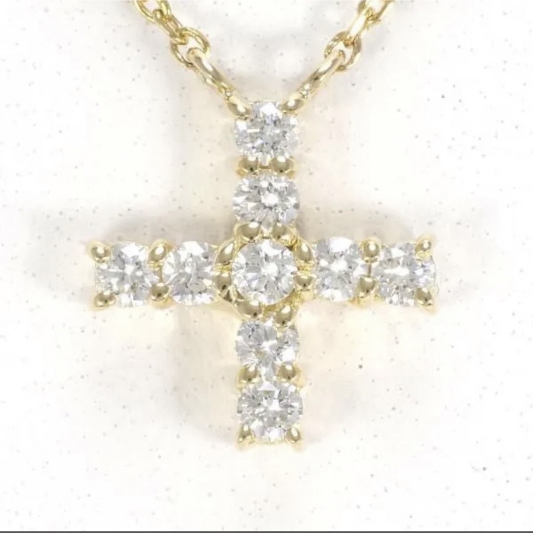 K18 クロス ネックレス ダイヤモンド 十字架