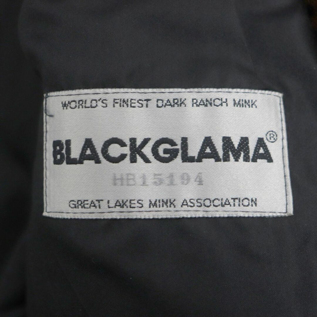 極美品▽EMBA エンバ BLACKGLAMA ブラックグラマ MINK ミンク 本毛皮超