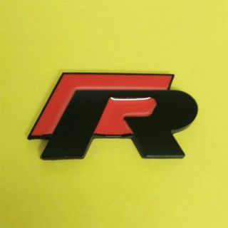 フォルクスワーゲン(Volkswagen)のVolksWagen フォルクスワーゲン　R 　エンブレム　Aタイプ　1枚(車外アクセサリ)