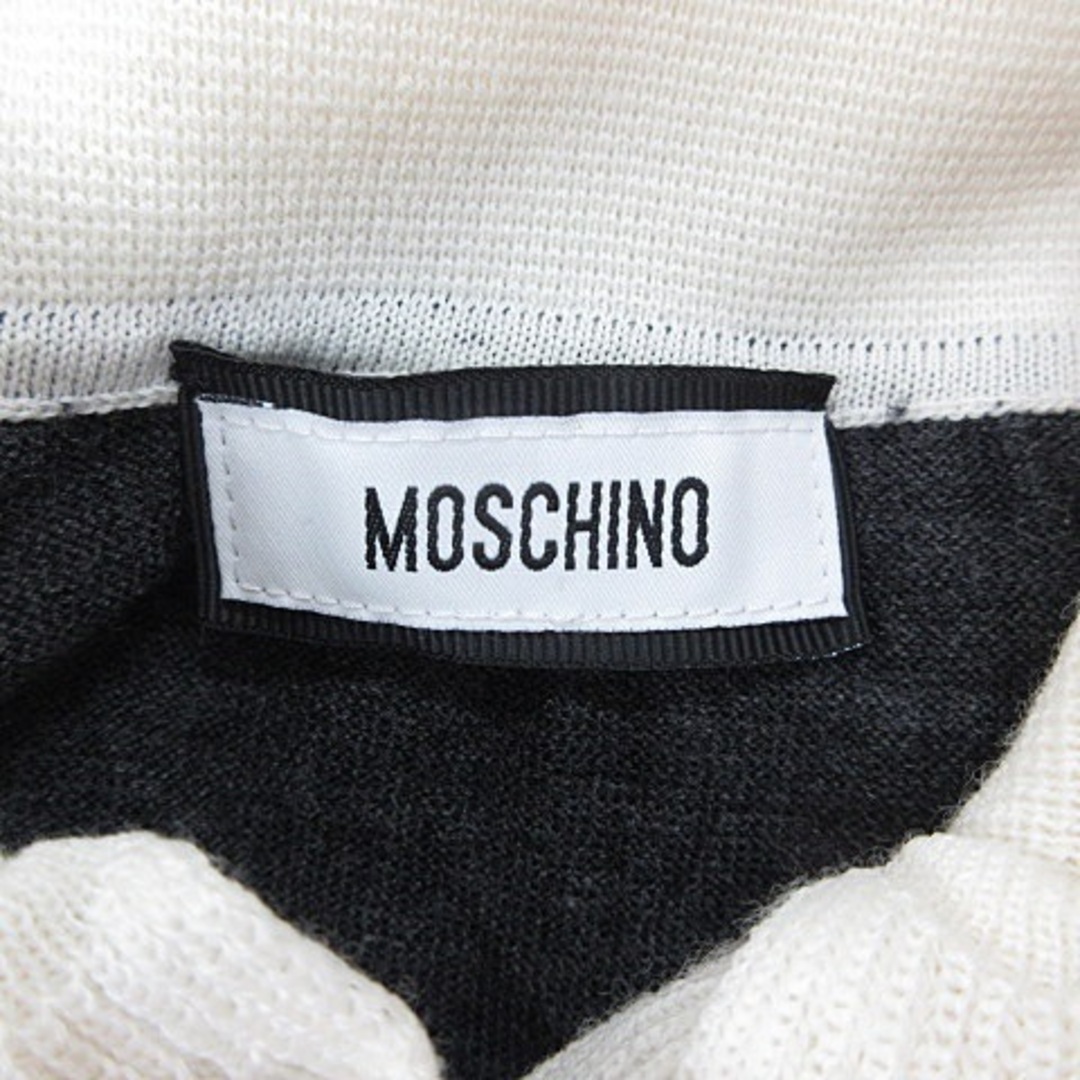 MOSCHINO(モスキーノ)のモスキーノ MOSCHINO カーディガン 長袖 フリル衿 ウール グレー 40 レディースのトップス(カーディガン)の商品写真