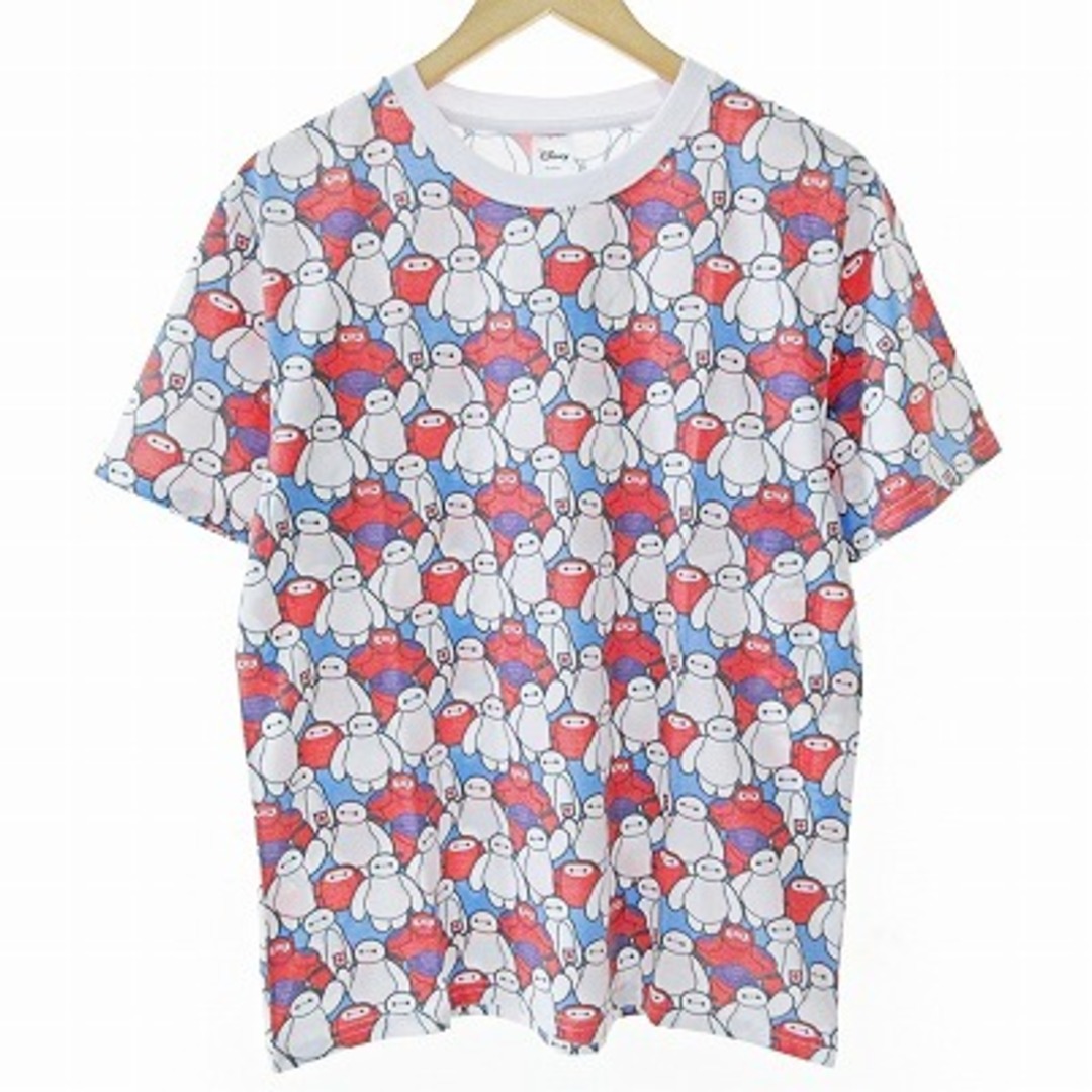 Disney(ディズニー)のディズニー Tシャツ カットソー 半袖 ベイマックス いっぱい パターン L レディースのトップス(Tシャツ(半袖/袖なし))の商品写真