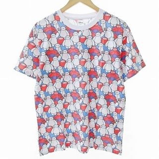 ディズニー(Disney)のディズニー Tシャツ カットソー 半袖 ベイマックス いっぱい パターン L(Tシャツ(半袖/袖なし))