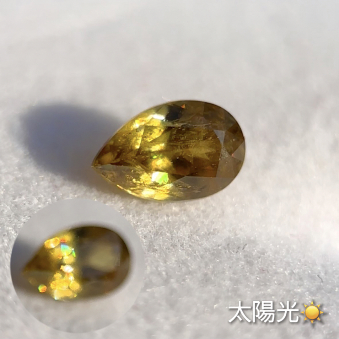 スフェーン 0.75ct スリランカ産 ピアッちゃん作品 GTJ | フリマアプリ ラクマ