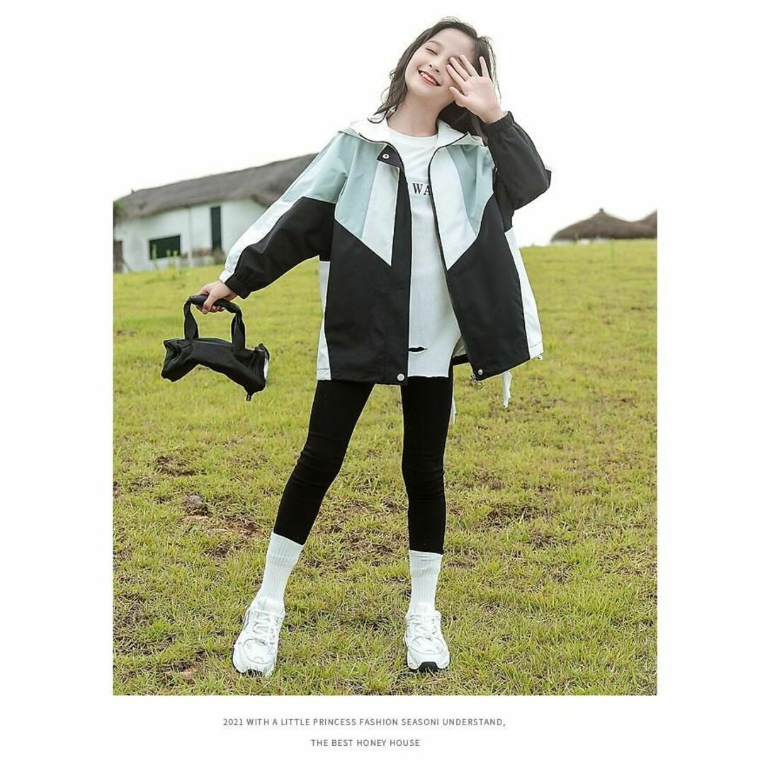 ウィンドブレーカー子供服 ジャケット 女の子 キッズ/ベビー/マタニティのキッズ服女の子用(90cm~)(ジャケット/上着)の商品写真