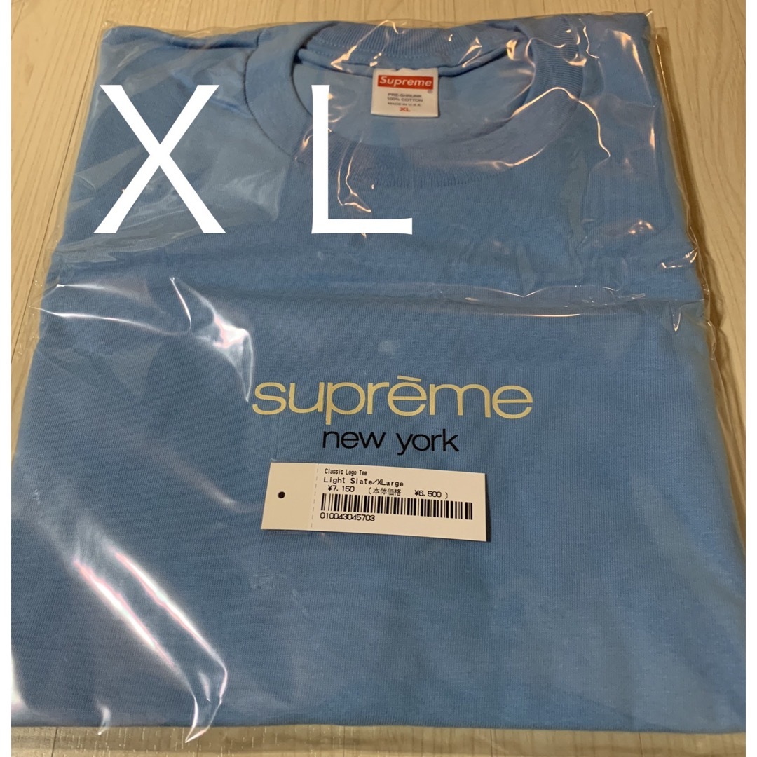 Supreme Classic Logo Tee "Light Slate"