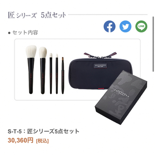 竹宝堂　化粧筆セット　定価30,360円 S-T-5