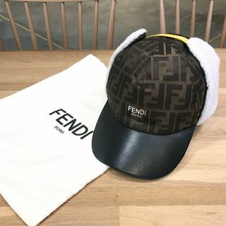 FENDI - 美品 フェンディ FF柄 ズッカ柄フライトキャップ パイロット