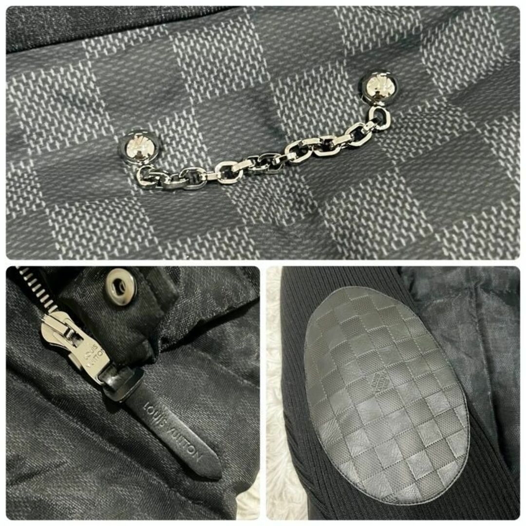 LOUIS VUITTON(ルイヴィトン)の極美品　LOUIS VUITTON　ダウンジャケット　ダミエグラフィット　52 メンズのジャケット/アウター(ダウンジャケット)の商品写真