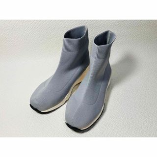 Fin - SH1◇新品◇Finフィン ニット厚底スニーカーブーツ S【低反発