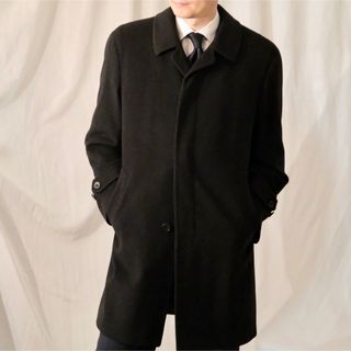 【ダックス】DAKS ステンカラーコート　ロングコート　カシミヤ混　日本製　L