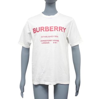 バーバリー(BURBERRY)のBURBERRY(バーバリー) ロゴ Tシャツ トップス クルーネック アパレル ファッション 衣類 半袖 S コットン ホワイト白シロ レッド赤 8017225 メンズ 40802060616【中古】【アラモード】(タンクトップ)