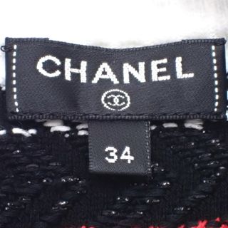 美品 シャネル 06P ノースリーブ シースルーニットトップス レディース 黒 34 CHANEL