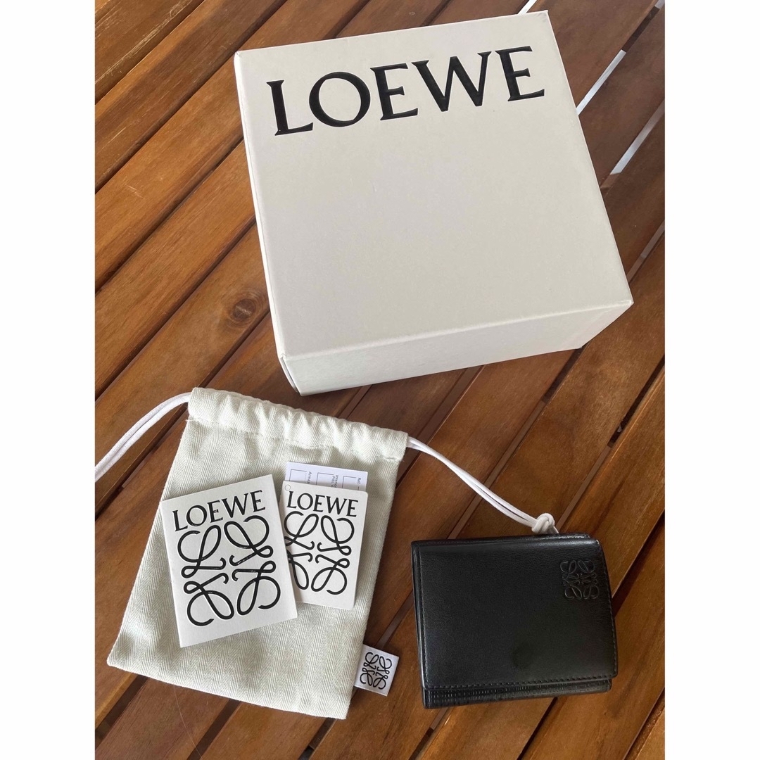 LOEWE ロエベ トライフォールドウォレット ブラック