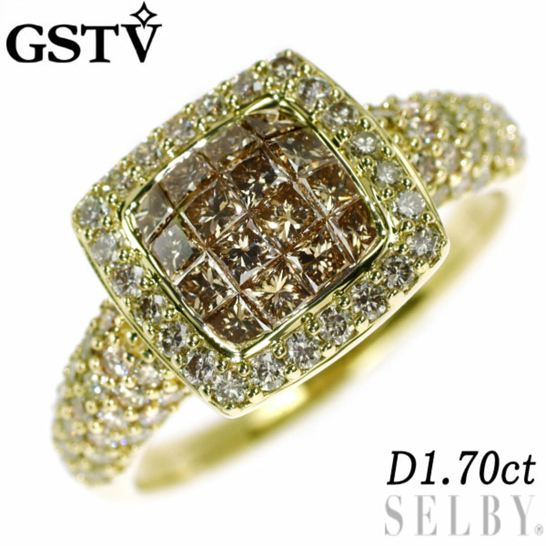 GSTV K18YG ダイヤモンド リング 1.70ct ミステリーセッティング レディースのアクセサリー(リング(指輪))の商品写真