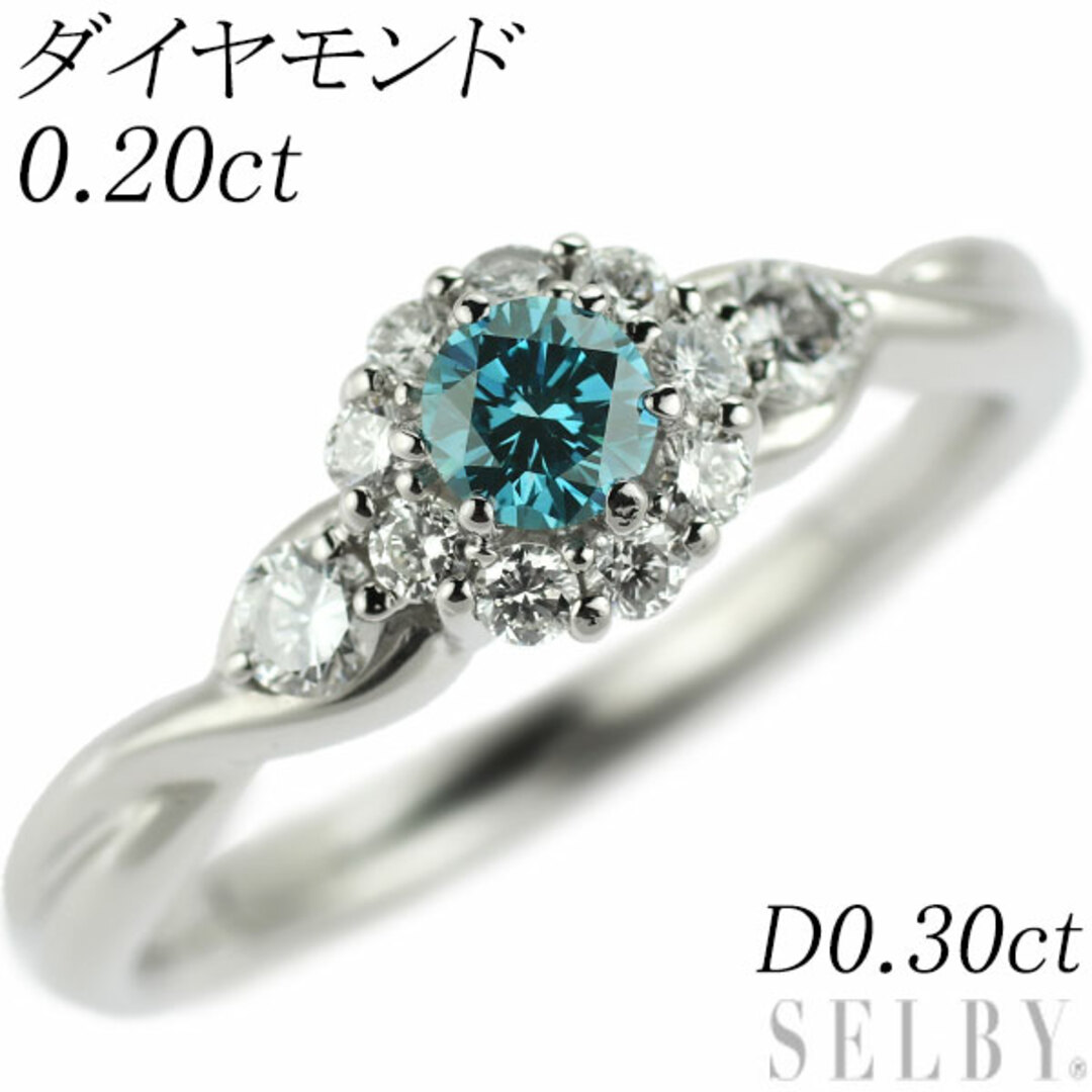 Pt900 ダイヤモンド リング TBD0.20ct D0.30ct