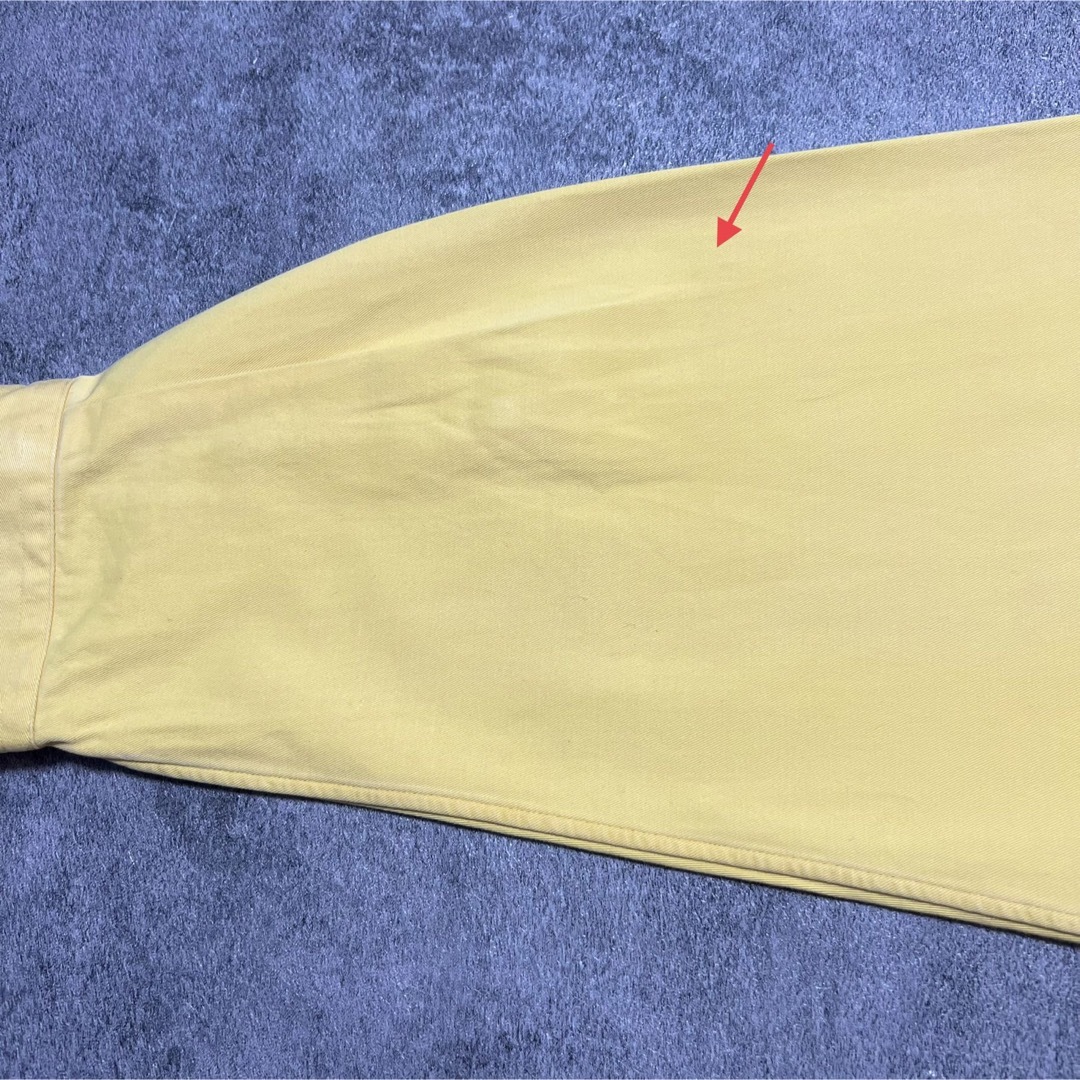 Ralph Lauren(ラルフローレン)のラルフローレン☆ワンポイント刺繍ロゴチノボタンダウンシャツ 90s イエロー メンズのトップス(シャツ)の商品写真