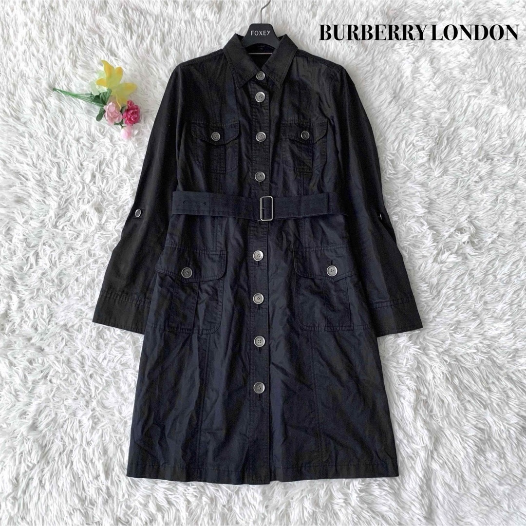 BURBERRY - 【美品】バーバリーロンドン ロング丈 ワンピース シャツ ...