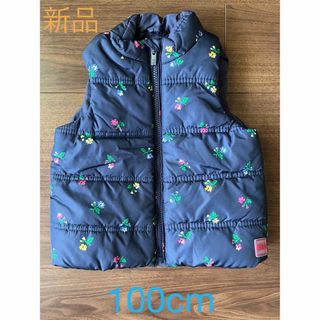 ギャップキッズ(GAP Kids)の【新品未使用】GAP ベビーギャップ 花柄 ベスト 100(ジャケット/上着)