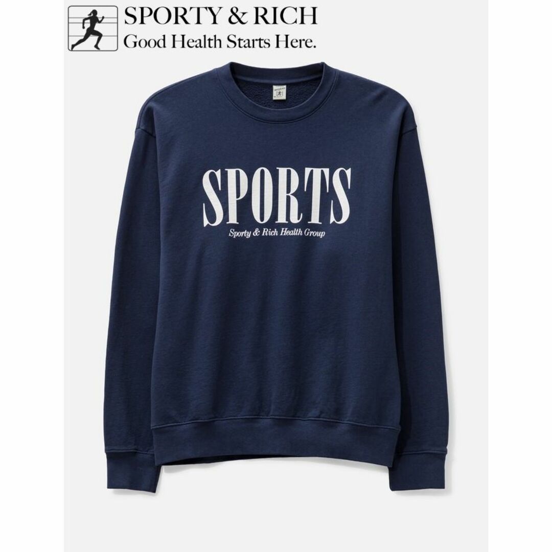 SPORTY & RICH スポーツ クールネック スウェットシャツ