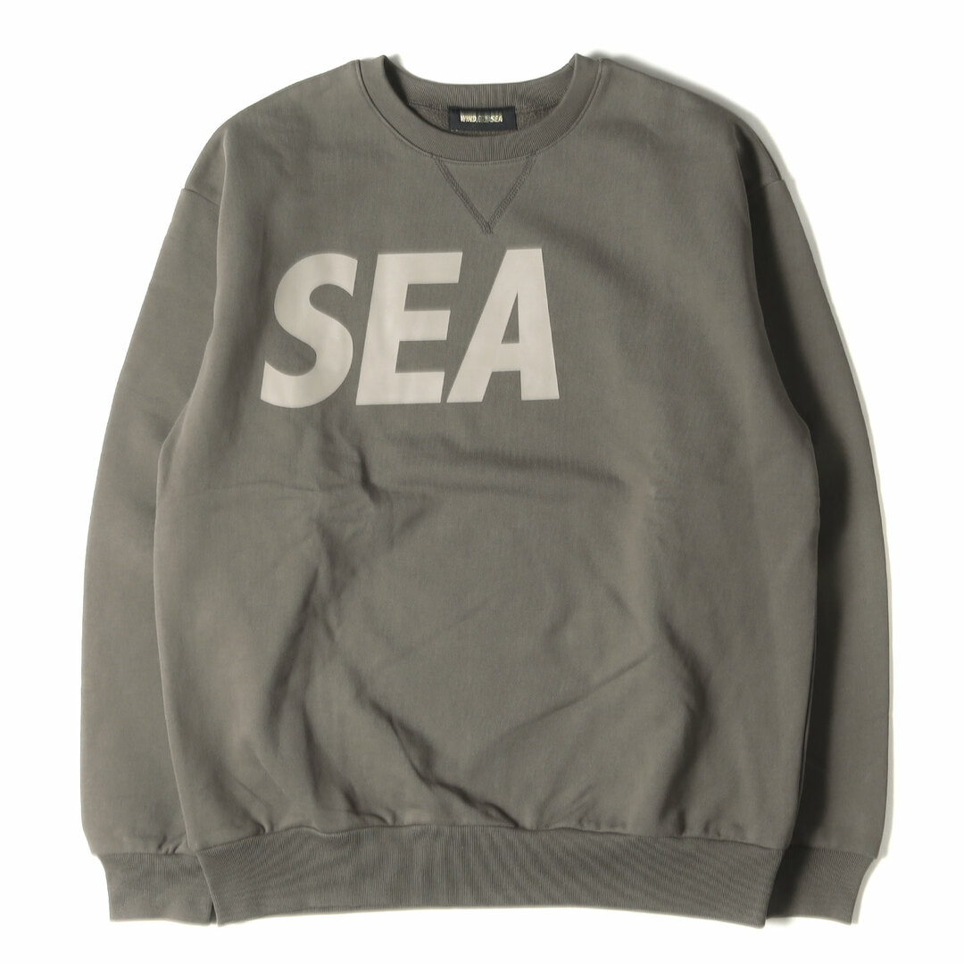 WIND AND SEA ウィンダンシー スウェット サイズ:L 22AW ブランドロゴ クルーネック スウェットシャツ SEA Crew Neck  チャコールトープ トップス トレーナー 長袖【メンズ】 | フリマアプリ ラクマ