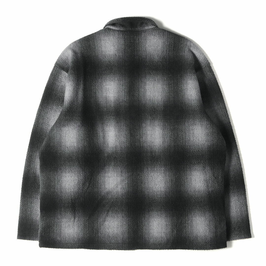 Supreme シュプリーム シャツ サイズ:XL 20AW シャドウチェック フリース 長袖 シャツ Shadow Plaid Fleece Shirt ブラック グレー トップス カジュアルシャツ 【メンズ】