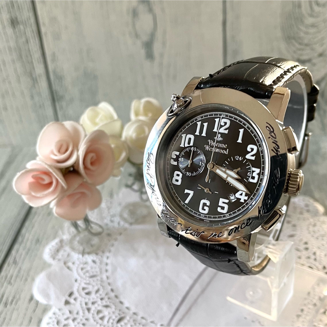 Vivienne Westwood(ヴィヴィアンウエストウッド)の【電池交換済】ヴィヴィアン  腕時計  kiss me once シルバー メンズの時計(腕時計(アナログ))の商品写真