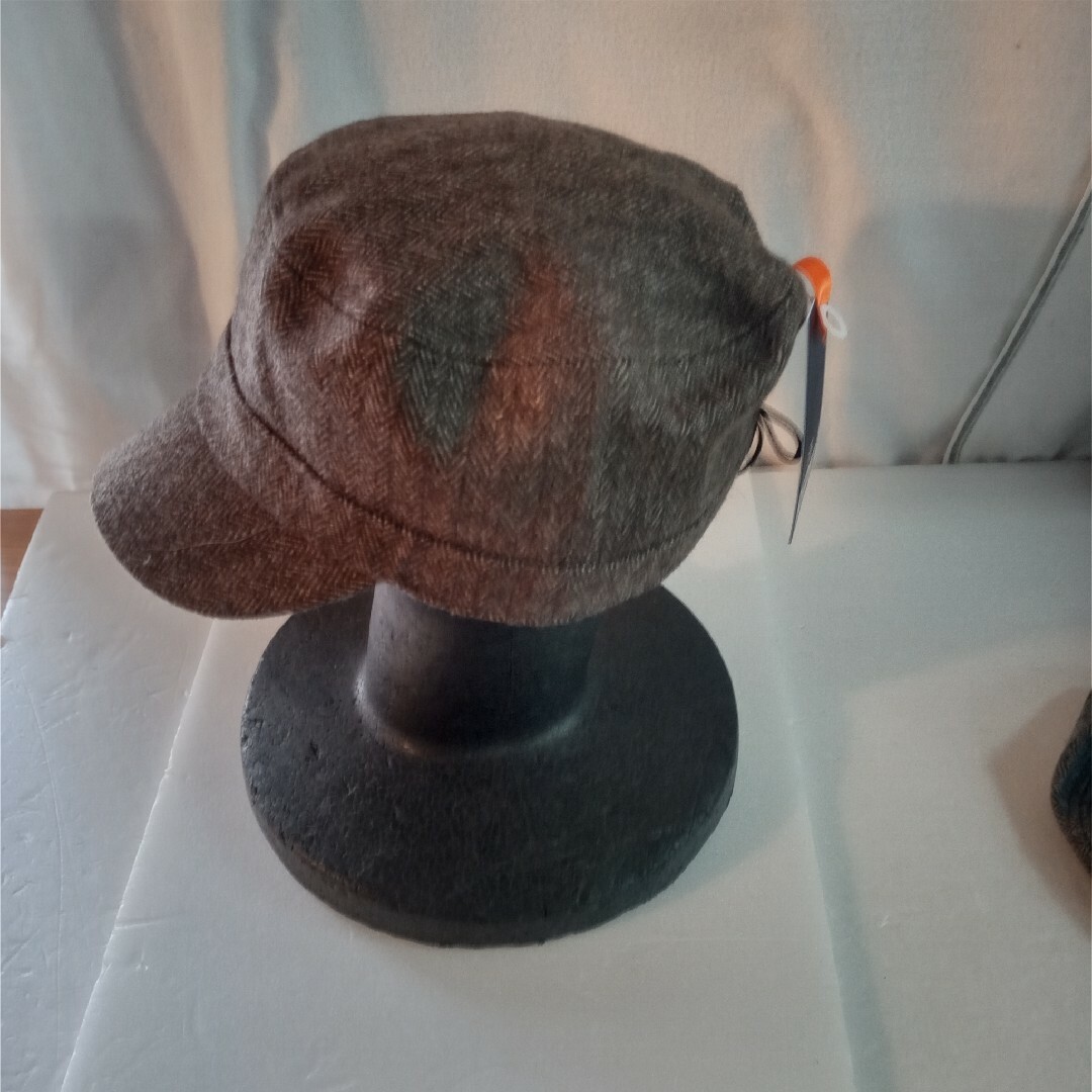 ヘリンボンウール　ワークCAP メンズの帽子(キャップ)の商品写真
