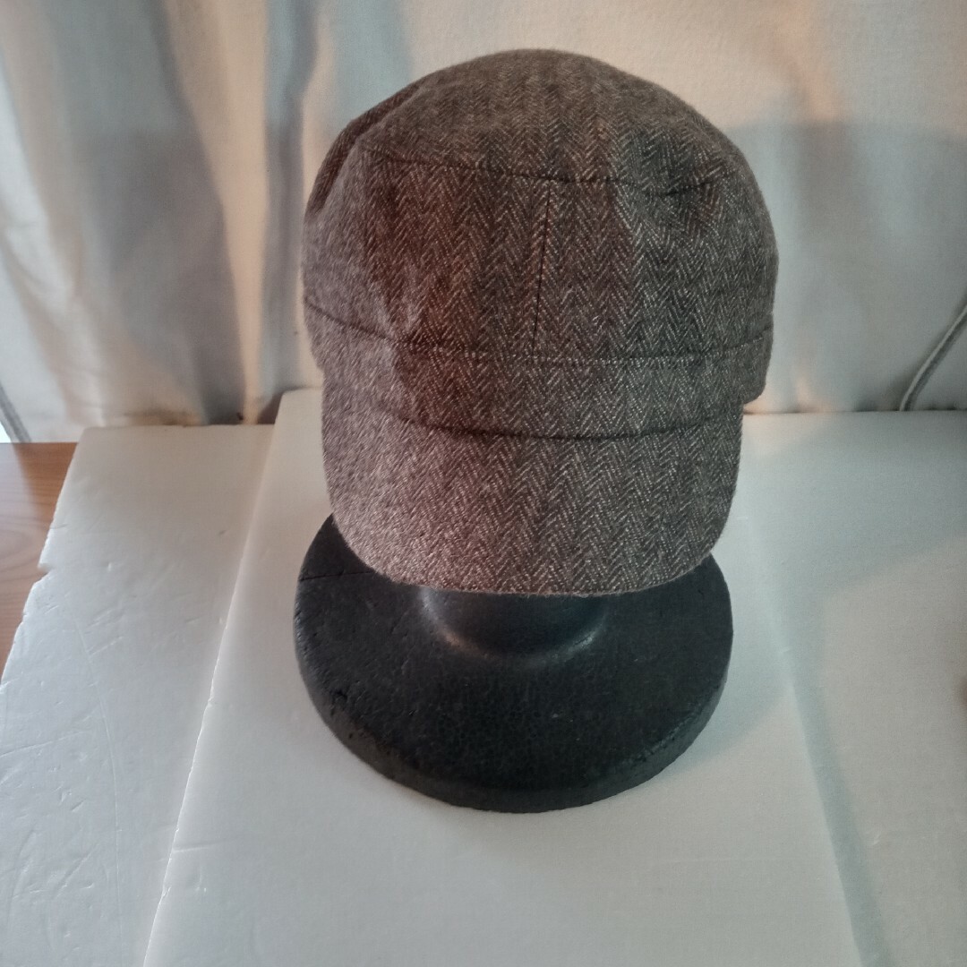 ヘリンボンウール　ワークCAP メンズの帽子(キャップ)の商品写真