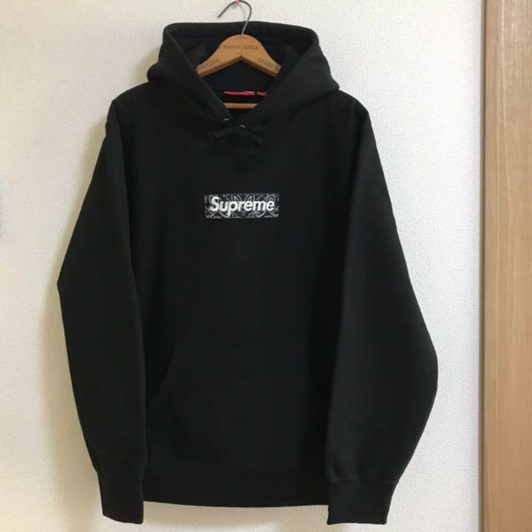 Supreme Bandana Box Logo Hooded Black L