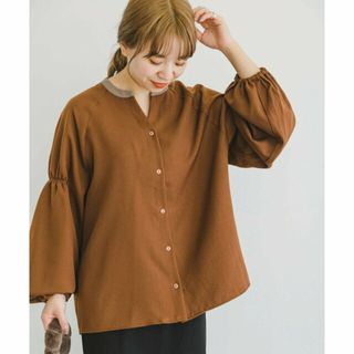 アーバンリサーチアイテムズ(URBAN RESEARCH ITEMS)の【BRN】ウールライクスキッパーブラウス(シャツ/ブラウス(長袖/七分))