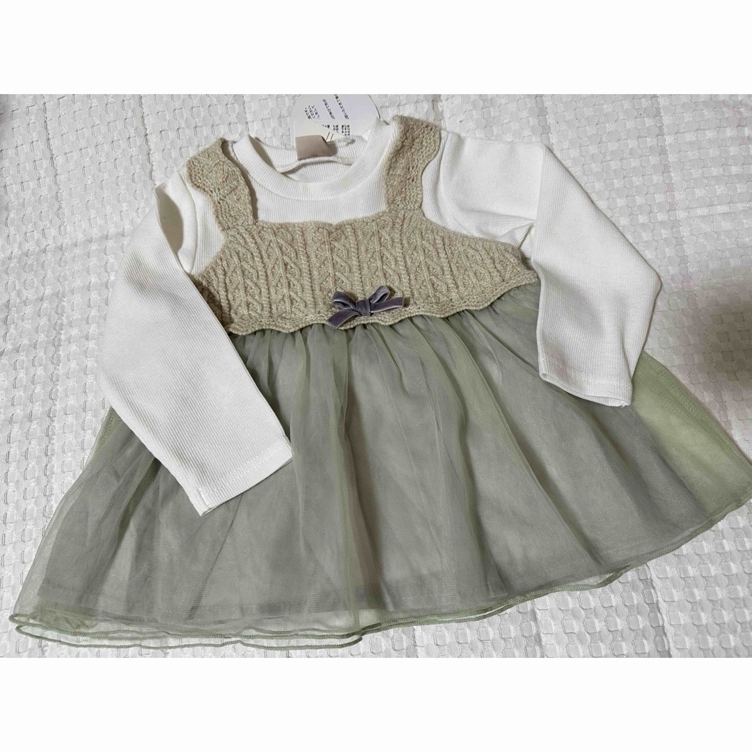 petit main(プティマイン)のpetit main 90 チュールチュニック キッズ/ベビー/マタニティのキッズ服女の子用(90cm~)(Tシャツ/カットソー)の商品写真