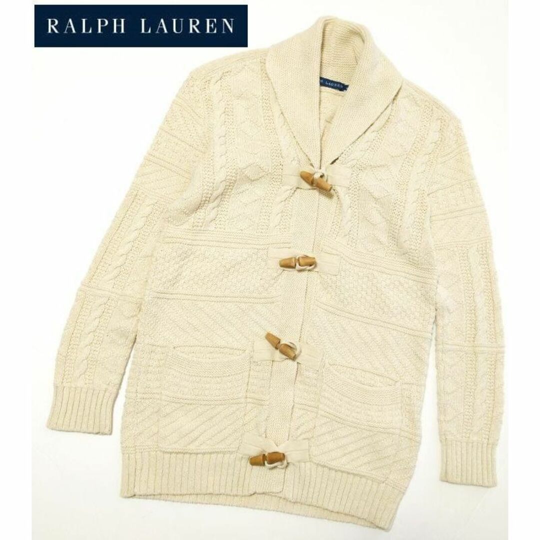 Ralph Lauren(ラルフローレン)の美品★ラルフローレン★ショールカラーカーディガン ケーブル トグルボタン レディースのトップス(カーディガン)の商品写真