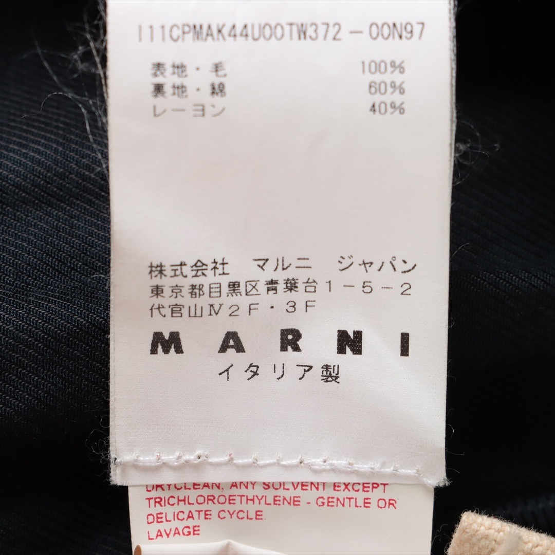 美品 マルニ フレア ワンピース アパレル 服 人気 おしゃれ フォーマル ネイビー 38 Sサイズ レディース MFT 1023-E45