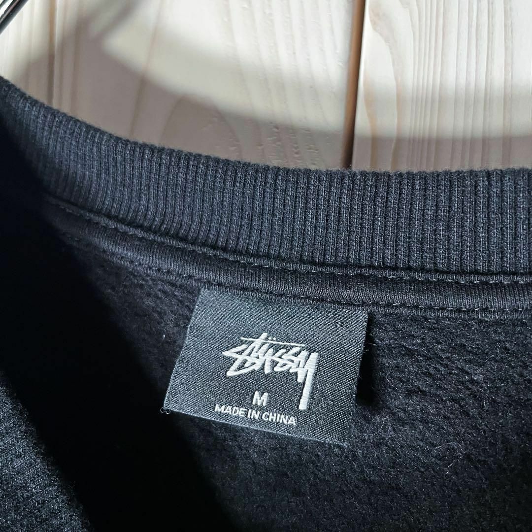 【極美品】ステューシー stussy ストックロゴ スウェット 黒 即完売