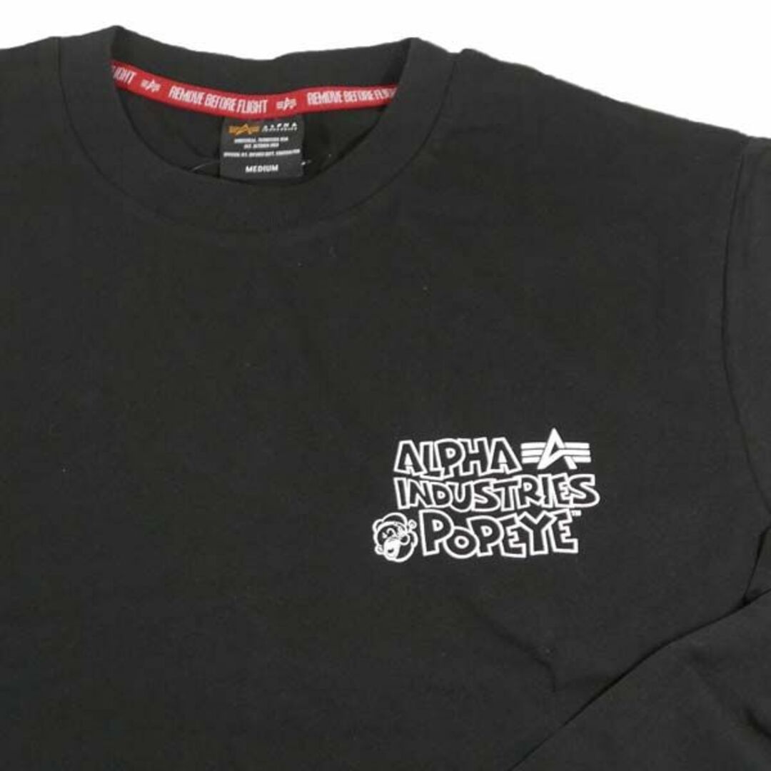 ALPHA INDUSTRIES(アルファインダストリーズ)の7,920円を新品2023年秋モデル アルファ×ポパイ 長袖Tシャツ メンズのトップス(Tシャツ/カットソー(七分/長袖))の商品写真